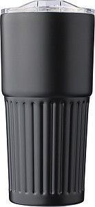 Recycled stainless steel drinking mug (500 ml) Kael, black