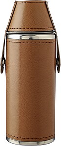 Recycled stainless steel flask Brock, brown