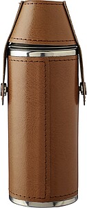 Recycled stainless steel flask Brock, brown