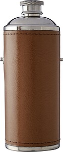 Recycled stainless steel flask Brock, brown