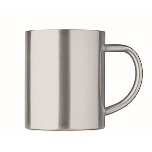 Recycled stainless steel mug, matt silver