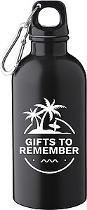 Recycled stainless steel single walled bottle (400 ml), black