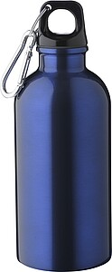 Recycled stainless steel single walled bottle (400 ml), cobalt blue