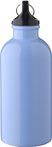 Recycled stainless steel single walled bottle (400 ml), light blue