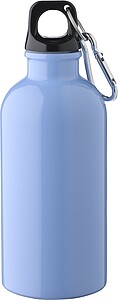 Recycled stainless steel single walled bottle (400 ml), light blue