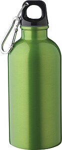 Recycled stainless steel single walled bottle (400 ml), light green