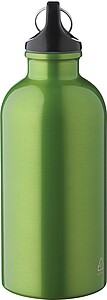Recycled stainless steel single walled bottle (400 ml), light green