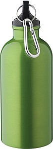 Recycled stainless steel single walled bottle (400 ml), light green