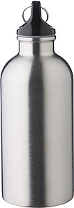 Recycled stainless steel single walled bottle (400 ml), silver