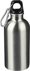 Recycled stainless steel single walled bottle (400 ml), silver