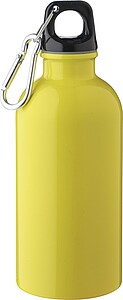 Recycled stainless steel single walled bottle (400 ml), yellow
