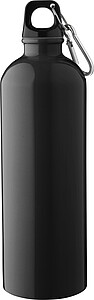 Recycled stainless steel single walled bottle (750 ml ), black