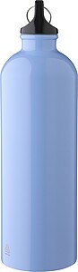 Recycled stainless steel single walled bottle (750 ml ), light blue