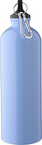 Recycled stainless steel single walled bottle (750 ml ), light blue