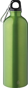 Recycled stainless steel single walled bottle (750 ml ), light green