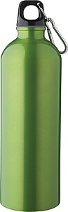Recycled stainless steel single walled bottle (750 ml ), light green