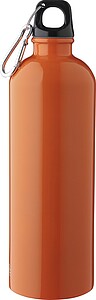 Recycled stainless steel single walled bottle (750 ml ), orange