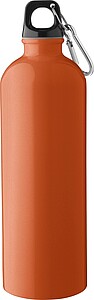 Recycled stainless steel single walled bottle (750 ml ), orange