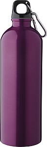 Recycled stainless steel single walled bottle (750 ml ), purple