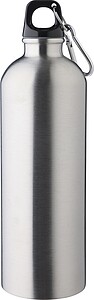 Recycled stainless steel single walled bottle (750 ml ), silver
