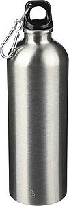 Recycled stainless steel single walled bottle (750 ml ), silver