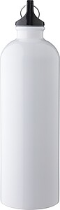 Recycled stainless steel single walled bottle (750 ml ), white