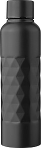 Recycled stainless steel single-walled drinking bottle (800 ml) Talin, black