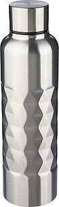 Recycled stainless steel single-walled drinking bottle (800 ml) Talin, silver