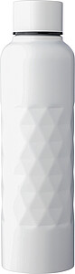 Recycled stainless steel single-walled drinking bottle (800 ml) Talin, white