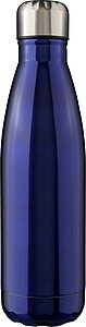 Recycled stainless steel single-walled flask 650 ml Cliff, blue
