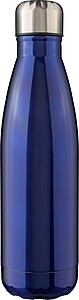 Recycled stainless steel single-walled flask 650 ml Cliff, blue