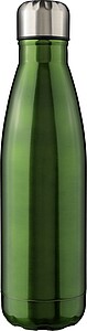 Recycled stainless steel single-walled flask 650 ml Cliff, green