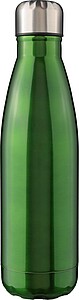 Recycled stainless steel single-walled flask 650 ml Cliff, green