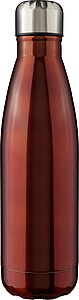 Recycled stainless steel single-walled flask 650 ml Cliff, red