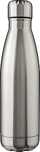Recycled stainless steel single-walled flask 650 ml Cliff, silver