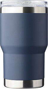Recycled stainless steel travel mug (350 ml) Ayen, blue