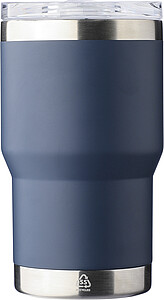 Recycled stainless steel travel mug (350 ml) Ayen, blue