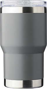Recycled stainless steel travel mug (350 ml) Ayen, grey