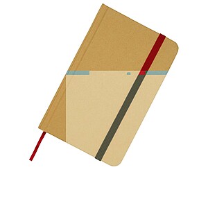 Reed A6 recycled hard cover notebook with plain pages, forest green