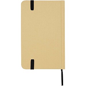 Reed A6 recycled hard cover notebook with plain pages, solid black