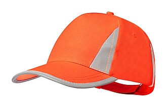 Reflective baseball cap, fluo orange