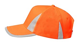 Reflective baseball cap, fluo orange