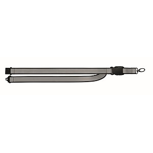 Reflective RPET lanyard, black