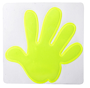 reflective sticker, hand