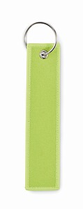 Remove before flight key ring, neon green