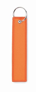 Remove before flight key ring, neon orange