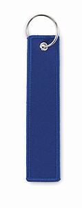 Remove before flight key ring, royal blue