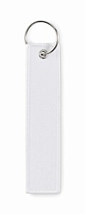 Remove before flight key ring, white