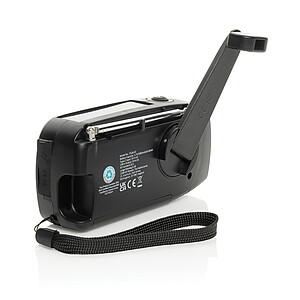 RescueWave RCS recycled plastic emergency radio, black