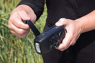 RescueWave RCS recycled plastic emergency radio, black